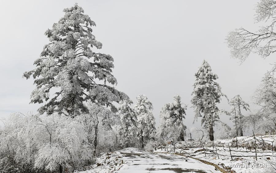 Primera nevada de Sichuan en 2015