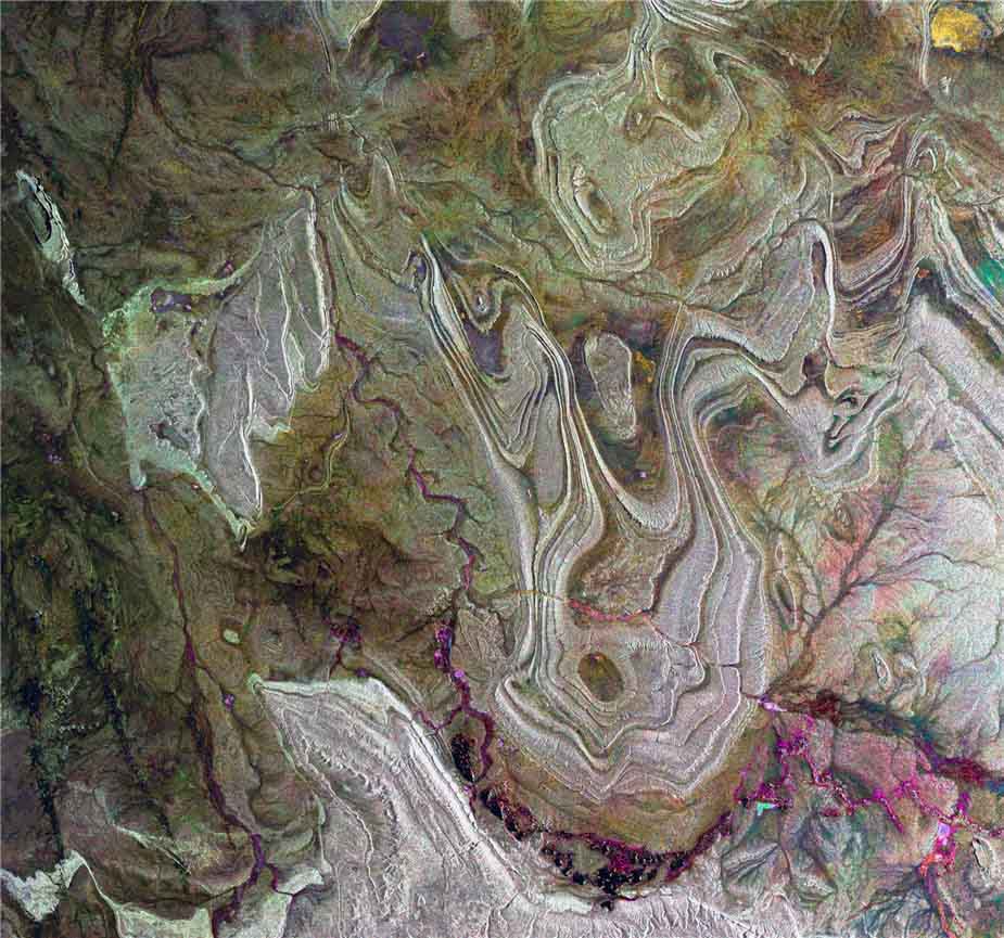 Foto de vista satélite de Sahara
