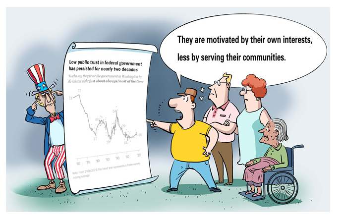 La confianza pública de EE.UU en su gobierno sigue siendo baja