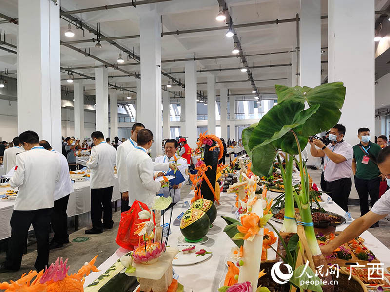 El escenario del concurso de gastronomía de Guangxi. Foto:Fu Huazhou
