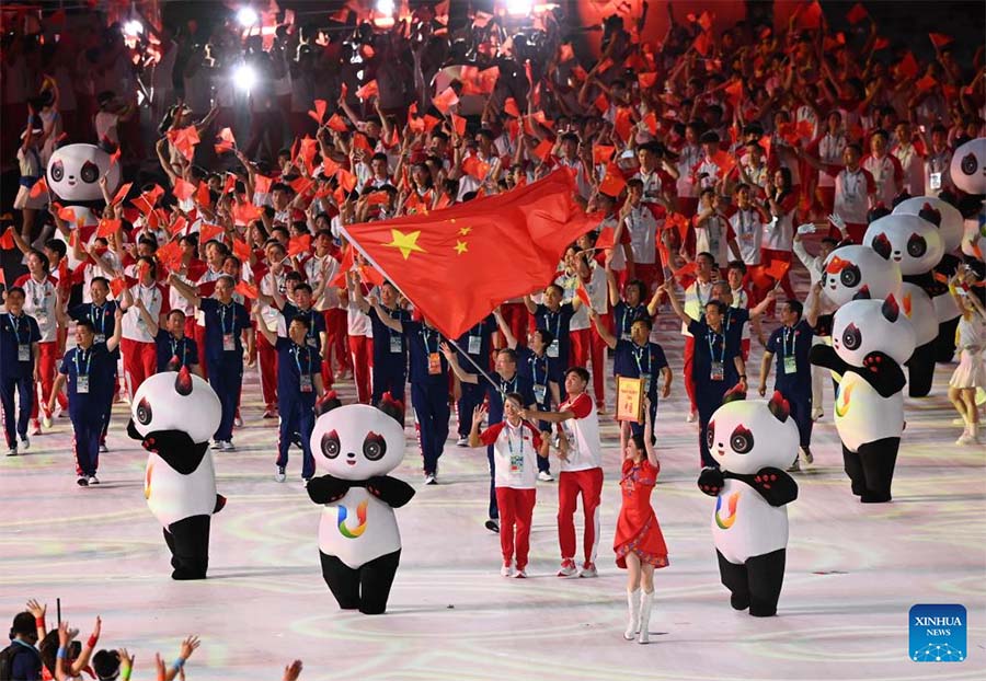 Ceremonia de apertura de la 31a edición de verano de los Juegos Mundiales Universitarios de la FISU en Chengdu
