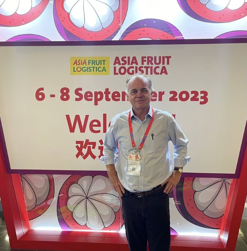 Antonio Walker, presidente de la Sociedad Nacional de Agricultura de Chile (SNA) participó en la 16a edición de ASIA FRUIT LOGISTICA 2023 en Hong Kong, China. (Foto proporcionada por la SNA de Chile)