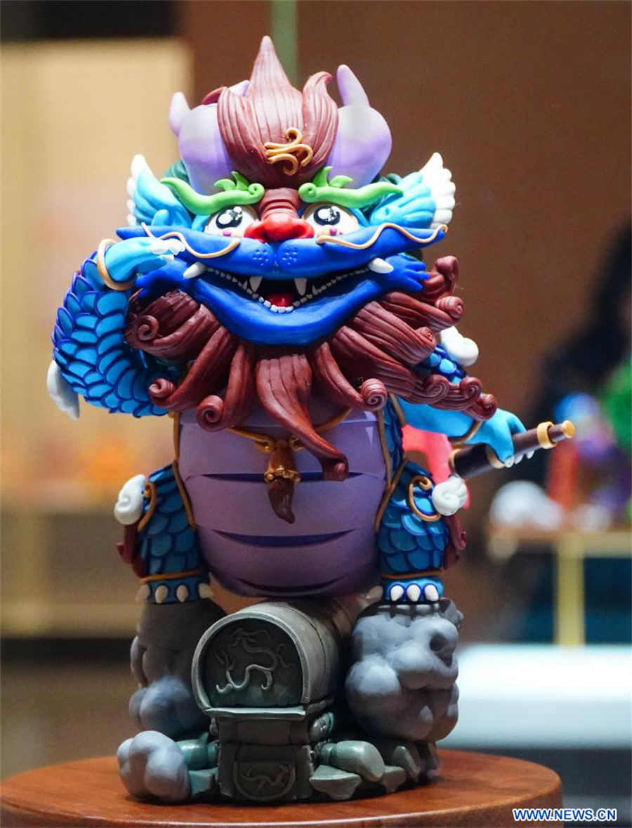 Exposición temática sobre el A?o del Dragón del zodiaco chino en Zibo, Shandong