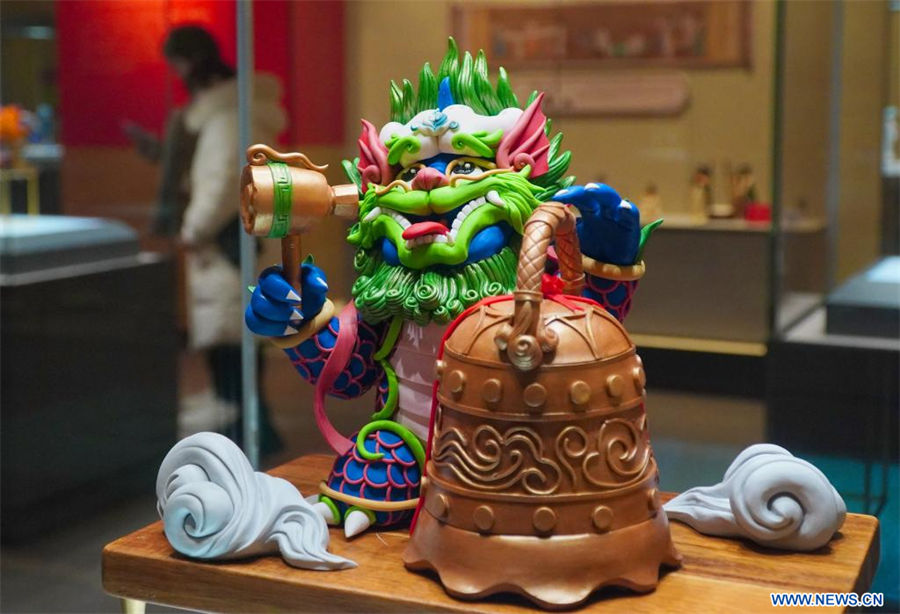 Exposición temática sobre el A?o del Dragón del zodiaco chino en Zibo, Shandong