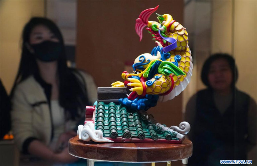 Exposición temática sobre el A?o del Dragón del zodiaco chino en Zibo, Shandong