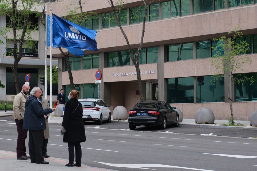 Imagen de archivo del 27 de abril de 2022 de la sede de la Organización Mundial del Turismo (OMT), en Madrid, Espa?a. (Xinhua/Meng Dingbo)
