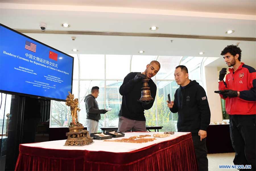 EEUU devuelve a China 38 objetos culturales